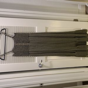 Green floor length dress